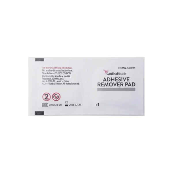 Remover de Adhesivos Medicos en Toallitas Pads Cardinal Health Caja x 100 Unidades - Toallitas Removedoras de Adhesivos Médicos Cardina...