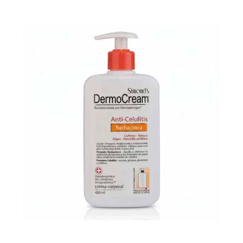 Dermocream anticelulitis Simond’s 400ml - Crema Corporal Anticelulitis Dermocream Simonds 40...