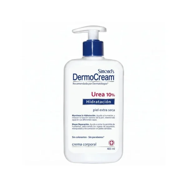 Crema Corporal Hidratante Intensiva Urea 10% Dermocream Simonds 400 ml - Crema Corporal Intensiva Dermocream Simonds Urea 1...