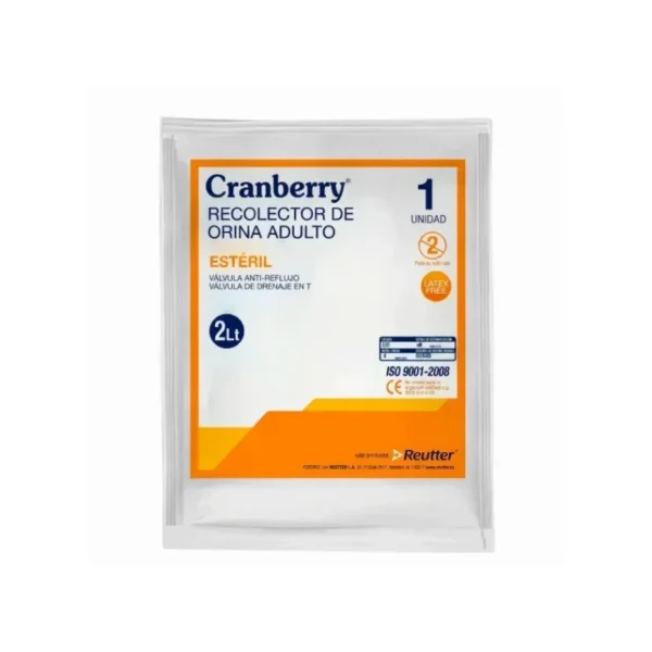 Bolsa Recolectora de Orina 2 Litros Estéril Cranberry Unidad - Bolsa Recolectora de Orina Estéril Cranberry 2000 ...