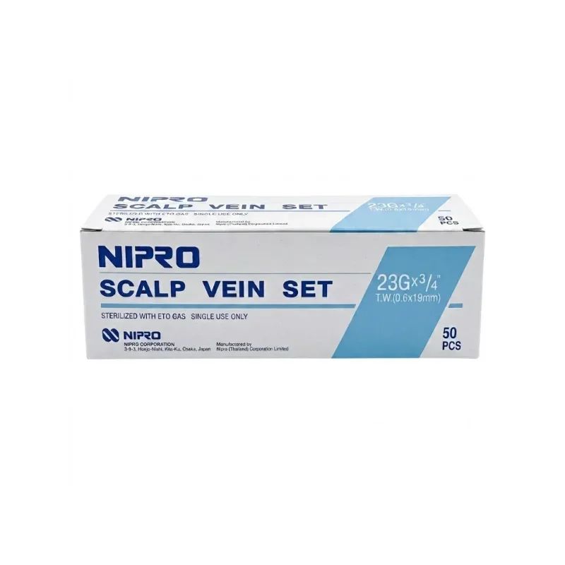 Aguja Mariposa Scalp Vein 23G x 3/4 Nipro Caja x 50 Unidades - Punción Endovenosa Suave y Precisa con Tecnología ...