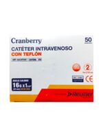 Cateter Intravenoso 16G x 1 1/4 Pulgadas 32 mm Teflon Cranberry Caja 50 Unidades - Acceso Venoso Periférico Rápido y Seguro para Tera...