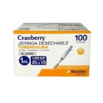 Jeringa Tuberculina 1 ml con Aguja 27G x 1/2 Cranberry Caja x 100 Unidades - Jeringas de Tuberculina 1 ml con Aguja Fina 27G x ...
