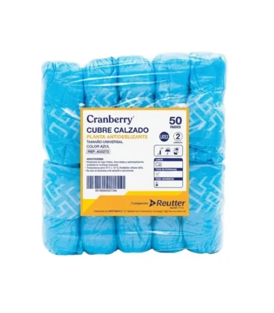 Cubrecalzado Antideslizante Tela Gruesa Cranberry Bolsa x 50 Pares - Cubrecalzado Desechable de Tela No Tejida Gruesa c...