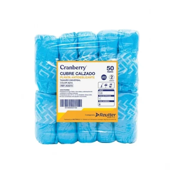Cubrecalzado Antideslizante Tela Gruesa Cranberry Bolsa x 50 Pares - Cubrecalzado Desechable de Tela No Tejida Gruesa c...