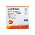 Aposito de Alginato de Calcio con Plata 10 x 10 cm Cranberry Caja 10 Unidades - ACCION ANTIMICROBIANA AVANZADA Y MAXIMA ABSORCION ...