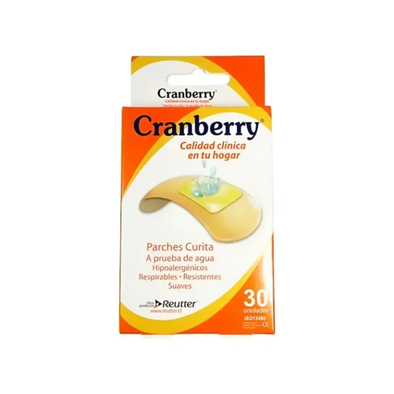 Parche Curita Resistente Al Agua Hipoalergenico Cranberry X30 Un