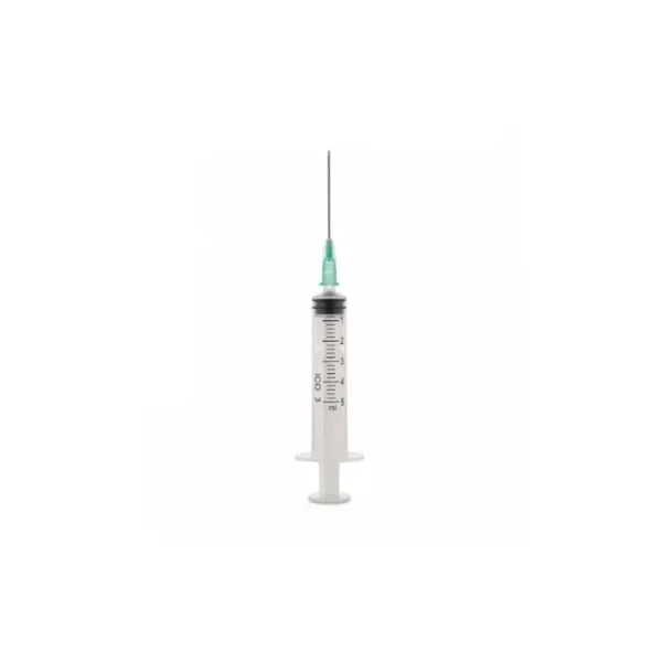 Jeringa 5 ml Luer Slip con Aguja 21G x 1 1/2 Cranberry Caja 100 Unidades - ADMINISTRACION CLINICA FLUIDA Y DOSIFICACION PRECI...