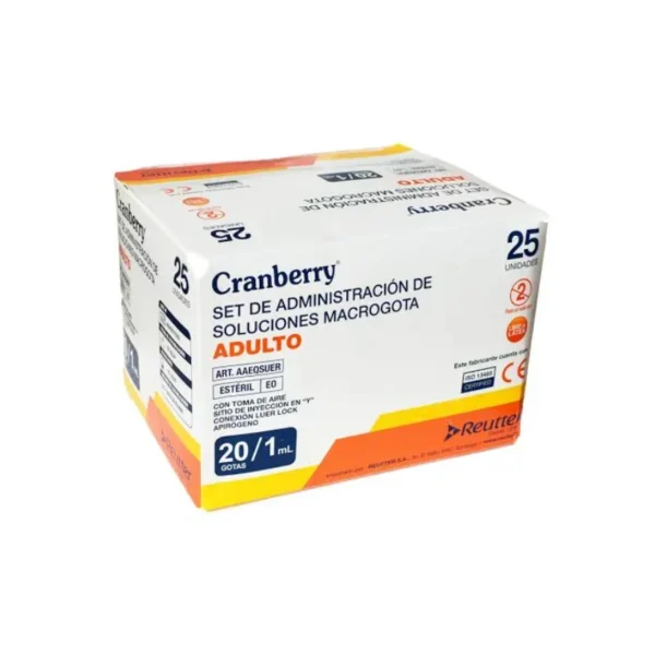 Set de Administración Macrogota Estéril Caja x 25 Unidades - Infusión intravenosa segura, precisa y libre de co...