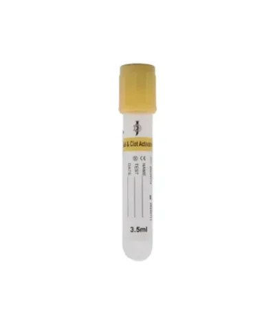 Tubo Muestreador de Sangre Tapa Amarilla con Gel Separador 3,5 ml GBVac Gradilla 100 Unidades - SEPARACION RAPIDA DE SUERO Y MAXIMA ESTABILIDAD PA...
