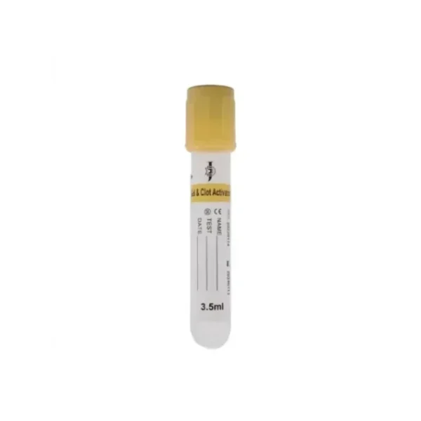 Tubo Muestreador de Sangre Tapa Amarilla con Gel Separador 3,5 ml GBVac Gradilla 100 Unidades - SEPARACION RAPIDA DE SUERO Y MAXIMA ESTABILIDAD PA...