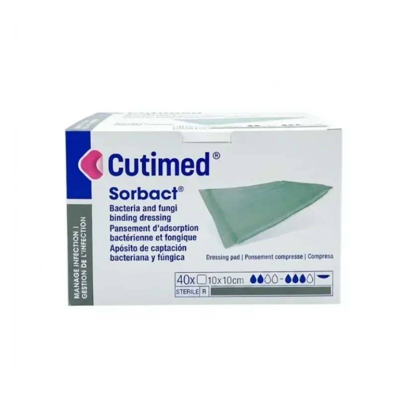 Aposito Antimicrobiano Cutimed Sorbact 10×10 cm BSN Medical Unidad - Apósitos Antimicrobianos de Captación Bacteriana D...