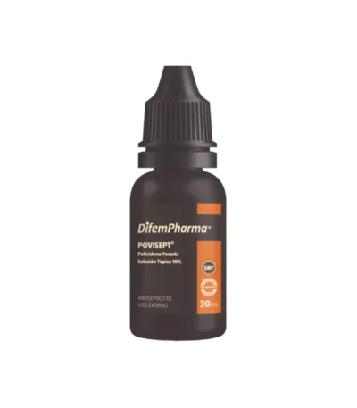 Povidona Yodada Povisept 10% 30 ml Difem Pharma - Desinfeccion y proteccion antiseptica de accion ra...