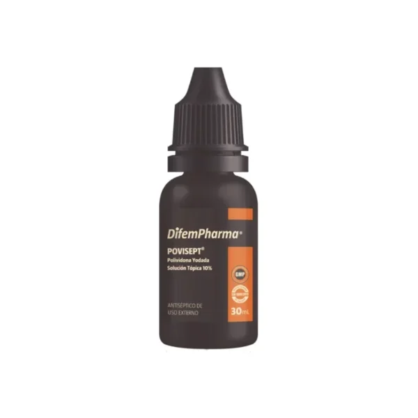 Povidona Yodada Povisept 10% 30 ml Difem Pharma - Desinfeccion y proteccion antiseptica de accion ra...