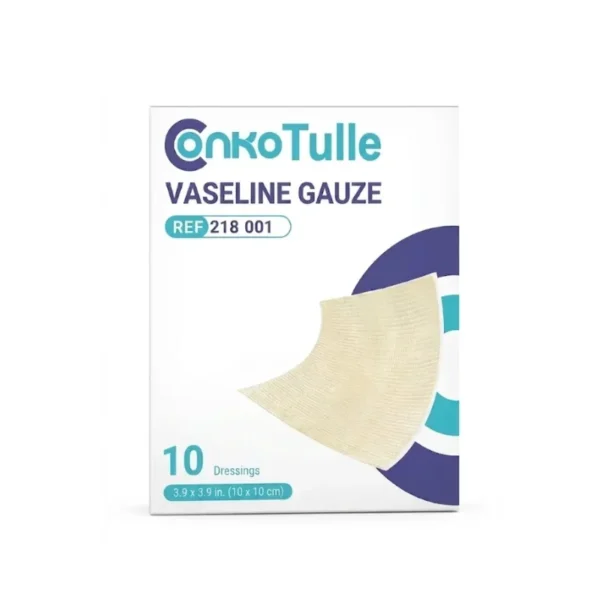 Gasa Parafinada Estéril 10×10 cm Conkote Caja x 10 Unidades - Apósito primario no adherente para la cicatrizació...