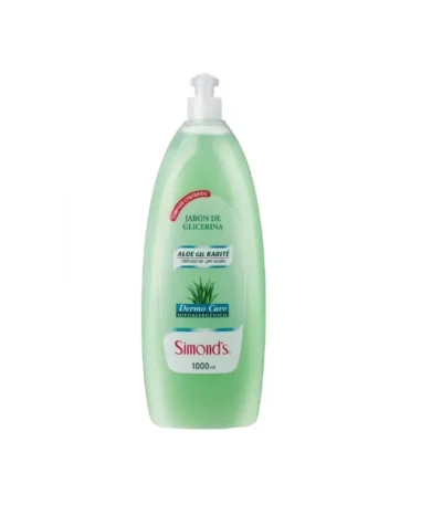 Jabón Líquido Corporal y Manos Aloe Vera Simond’s Dermo Care Botella 1 Litro - Limpieza delicada, humectación profunda y frescura...