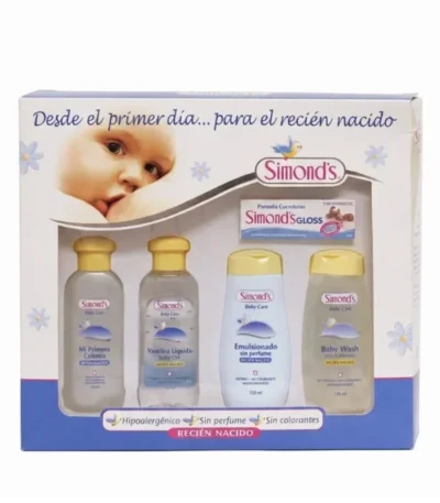 Kit Estuche Recien Nacido 4 Productos Simonds - Cuidado y Proteccion Completa Dermo Protectora par...