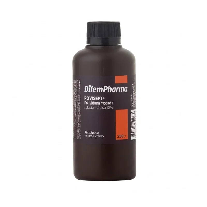 woo-products2Fimages2F1786760451466-edit_1786760451145-1.webp Povidona Yodada Solucion Antiseptica Povisept 10% 250 ml Difem Pharma - Imagen 1