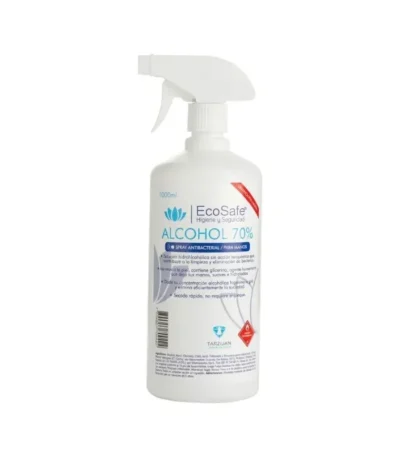 Alcohol Desinfectante Spray 70% 1000 ml EcoSafe - Sanitización Antiséptica Rápida y Cobertura Unifor...