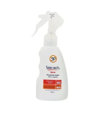Bloqueador Solar Pantalla SPF 50+ Spray Gatillo Simond’s Frasco 100 ml - Alta protección solar en spray con aplicación unif...