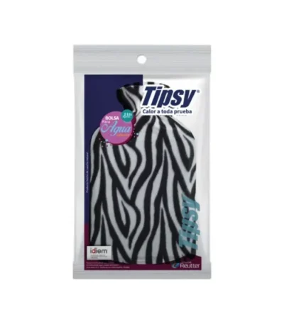 Bolsa para Agua Caliente 2 Litros con Funda de Felpa Tipsy – Unidad - Alivio térmico reconfortante y ultra suave para do...