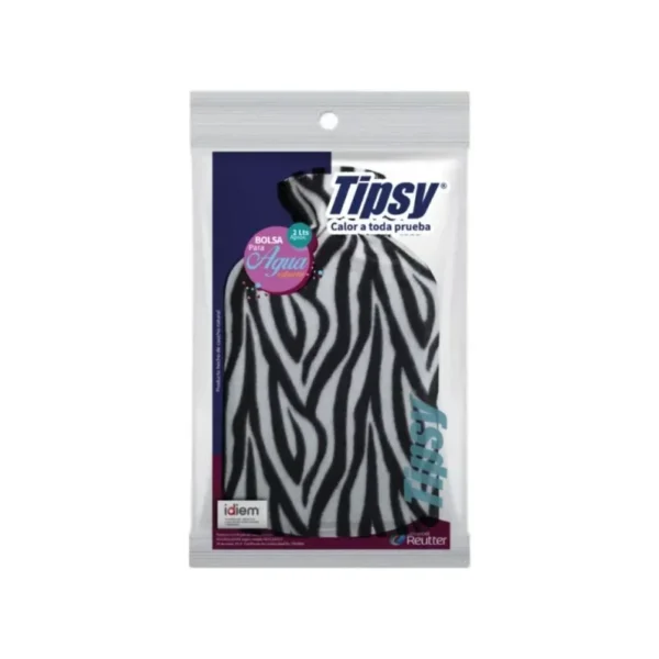 Bolsa para Agua Caliente 2 Litros con Funda de Felpa Tipsy – Unidad - Alivio térmico reconfortante y ultra suave para do...
