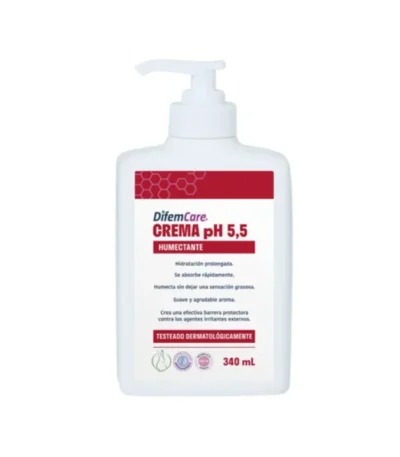 Crema Humectante Corporal pH 5,5 340 ml Difem Pharma – Unidad - Restauración y protección intensiva para pieles se...