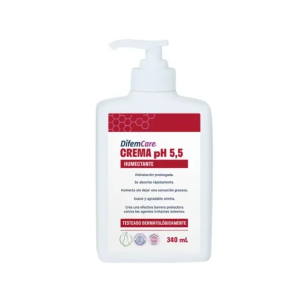 Crema Humectante Corporal pH 5,5 340 ml Difem Pharma – Unidad - Restauración y protección intensiva para pieles se...