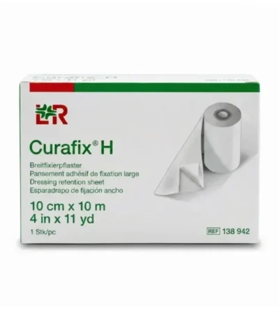 Venda Adhesiva de Fijación Curafix H 10 cm x 10 m – Unidad - Fijación elástica de alta transpiración para apósi...