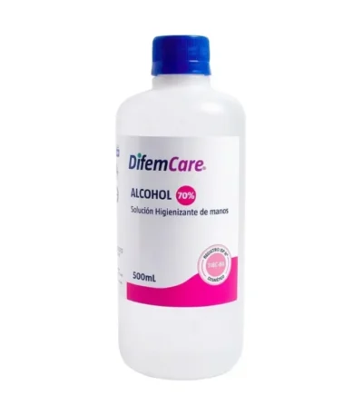 Alcohol 70% Higienizante de Manos Envase 500 ml - Desinfección Antiséptica Inmediata y Protección Su...
