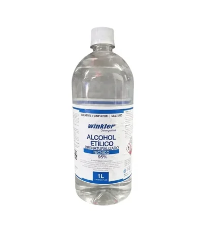 Alcohol Etílico Desnaturalizado Técnico 95% Envase 1 Litro - Solvente e Insumo Técnico de Gran Poder Devolatili...