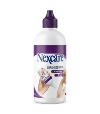 Limpiador de Heridas Solución Tópica 200 ml Nexcare 3M – Envase Spray Antiséptico e Hipoalergénico - Solución Antiséptica Tópica de Limpieza por Arrast...
