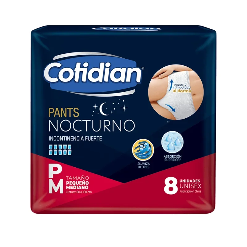 woo-products2Fimages2F1787512909442-edit_1787512908988-1.webp Cotidian Pants Nocturno Talla P/M – Paquete x 8 Unidades - Protección Avanzada Nocturna para Incontinencia Fu...