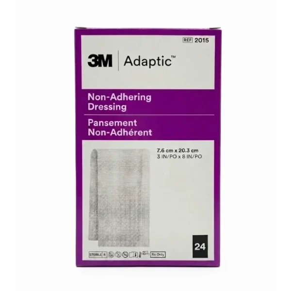 Apósito Adaptic Touch 7.6 x 20 cm 3M - Malla de Silicona Flexible No Adherente para la Pr...