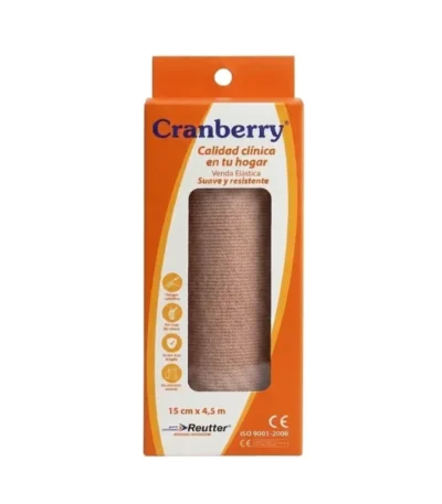 Venda Elástica Ideal 15cm x 4.5m Cranberry 1 Unidad - Soporte elástico continuo de amplia cobertura para...