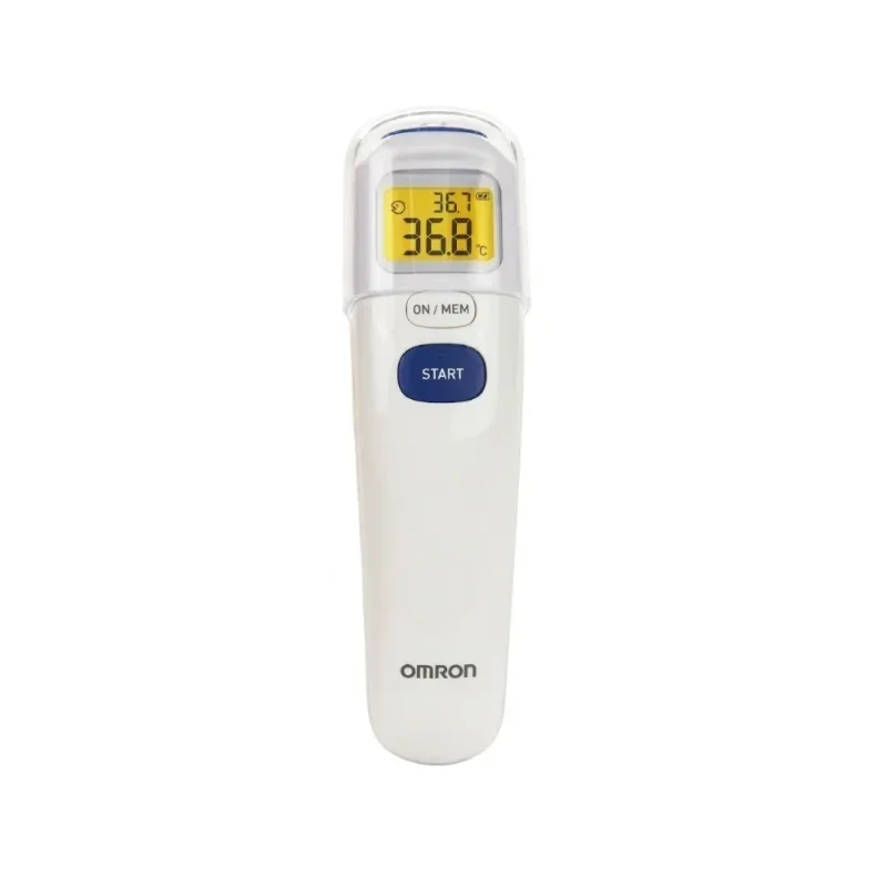 Termómetro Infrarrojo Digital de Frente Sin Contacto Omron MC-720 1 Unidad - Medición corporal ultrasensible e instantánea sin ...