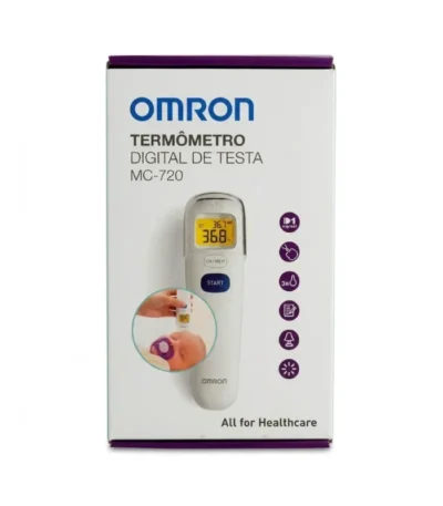 Termómetro Infrarrojo Digital de Frente Sin Contacto Omron MC-720 1 Unidad - Medición corporal ultrasensible e instantánea sin ...