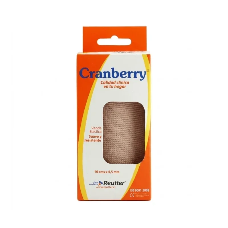 Venda Elástica Ideal 10cm x 4.5m Cranberry 1 Unidad - Soporte elástico continuo y contención efectiva pa...