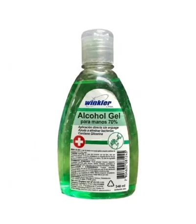 Alcohol Gel para Manos 70% Tapa Flip Top 340 ml WK-117 Winkler - Sanitizante de Manos Antiséptico de Acción Rápida ...