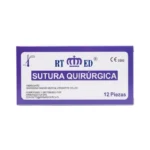 Sutura Ácido Poliglicólico Calibre 2/0 Aguja 3/8 Círculo HRT30 75 cm – Caja x 12 Unidades Estériles - Sutura Quirúrgica Absorbible Sintética Trenzada co...