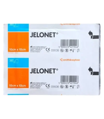 Gasa Parafinada Jelonet 10 cm x 10 cm Smith & Nephew Caja x 10 Unidades - Apósito Interfaz Parafinado Atraumático Jelonet 10...
