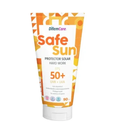 Protector Solar Safe Sun FPS 50+ 90 mL Difem Pharma - Bloqueador solar hipoalergénico FPS 50+ de alta pr...