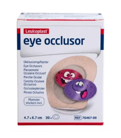 Parche Ocular Oclusor Pediátrico Leukoplast Eye Kids 4.7×6.7 cm BSN Medical Caja x 30 Unidades - Parche ocular hipoalergénico pediátrico para terap...