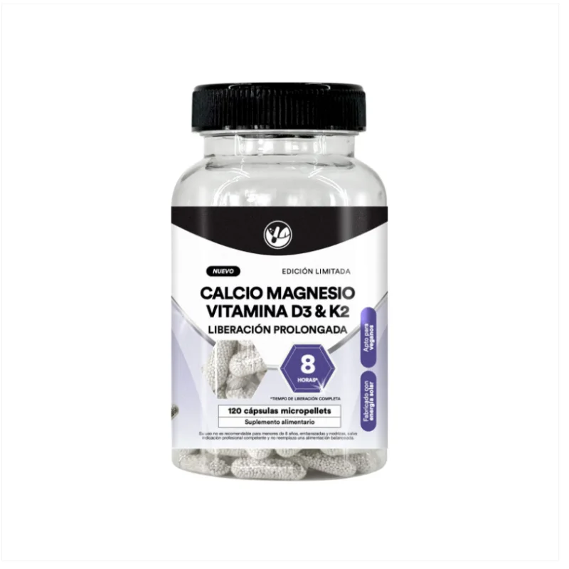 products2Fimages2FNF251_main_1788544125824-1.webp Calcio Magnesio Vitamina D3 y K2 Frasco 120 Cápsulas Microgránulos Natural Farm - Imagen 1