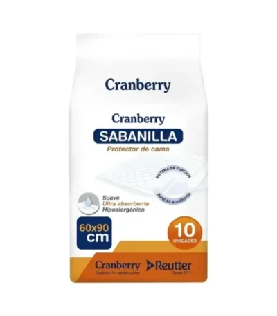 Protector de Cama Sabanilla 60×90 cm Cranberry Paquete x 10 Unidades - Sabanilla Protectora de Cama Impermeable y Absorbe...