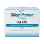 Toallitas con Alcohol IPA PAD Difem Pharma Caja 100 Unidades