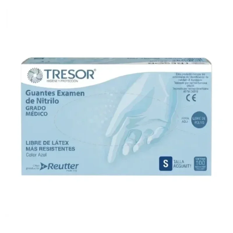 woo-products2Fimages2F1790029304630-edit_1790029304374.webp Guantes de Examen de Nitrilo Sin Polvo Talla S Caja 100 Unidades - PROTECCION BIOLOGICA SUPERIOR Y MAXIMA SENSIBILIDA...