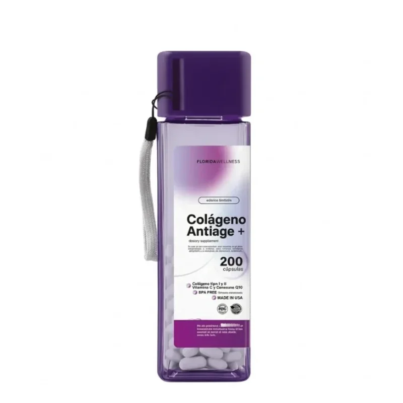 woo-products2Fimages2F1788563727577-edit_1788563727188-1-1.webp Colágeno Antiage Hidrolizado Frasco 200 Cápsulas Florida Wellness - Imagen 1