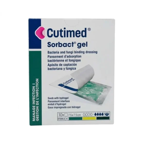 Apósito Cutimed Sorbact Gel 7,5x7,5 cm Caja x 10 BSN