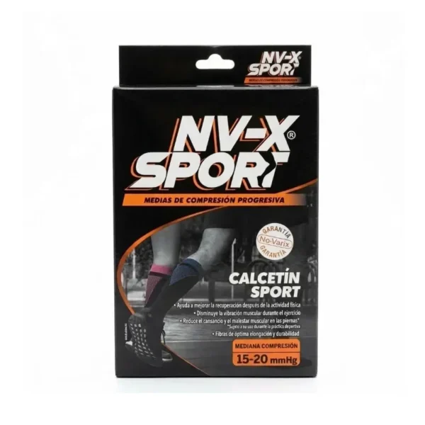 Calcetines de Compresion Deportivos 15-20 Mmhg Mujer Fucsia Talla M Nv-x Par